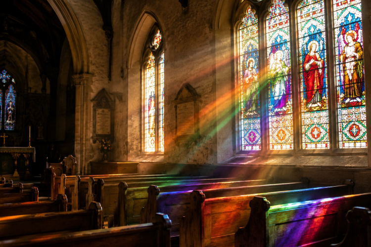 Illustration generated with ChatGPT from a description by P Johnson to represent themes of grace, inclusion, and light within the Church.